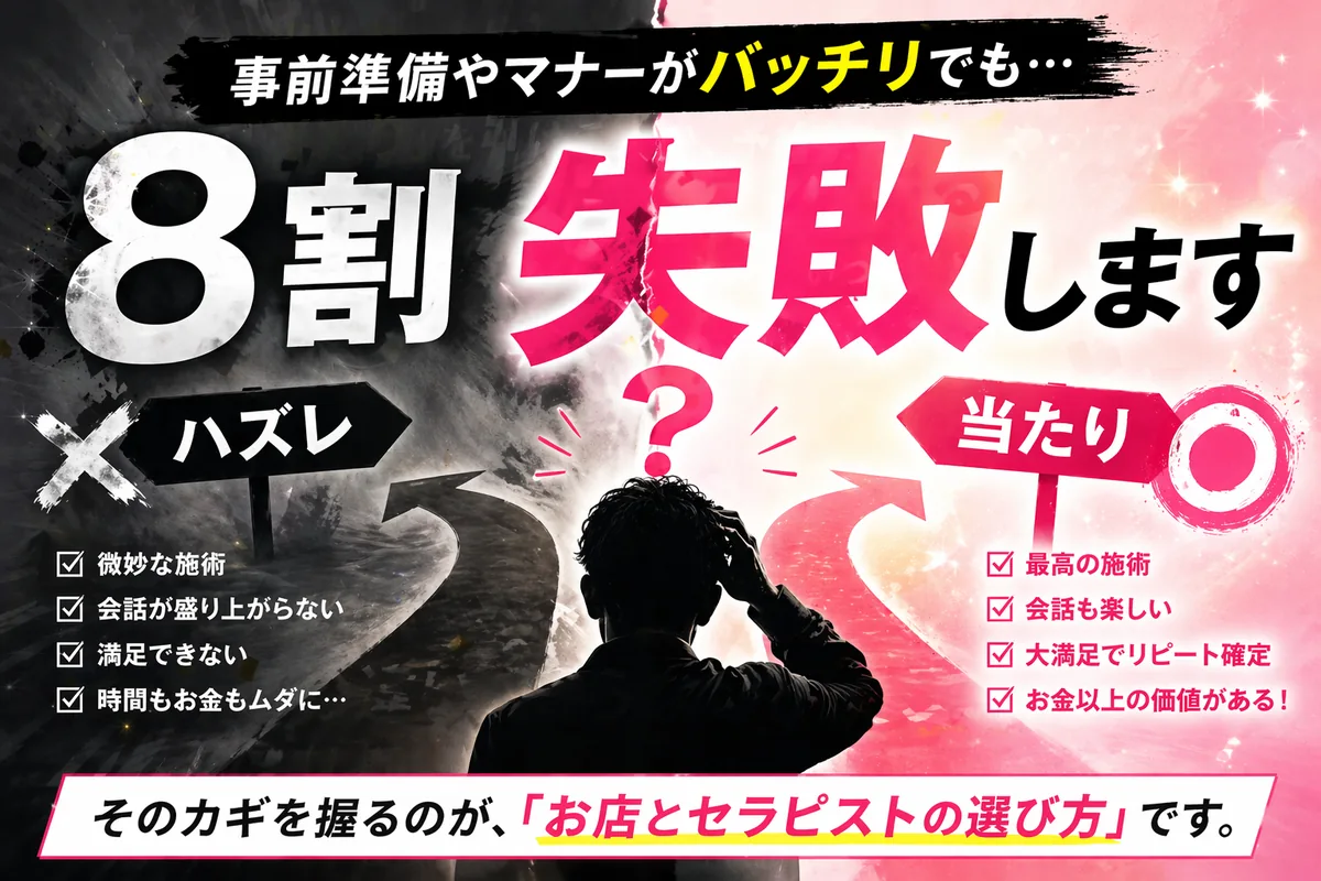 メンエスで当たりを引ける人とハズレばかり引く人の違い
